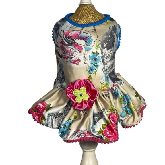 Fancy Floral Dog Dress - Picture 1 of 6
